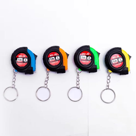 1-meter Measuring Creative Mini Tape Keychain Retractable Measuring Tape Key Chain Ring Car Moto Keyring Steel Tape Measure Gift